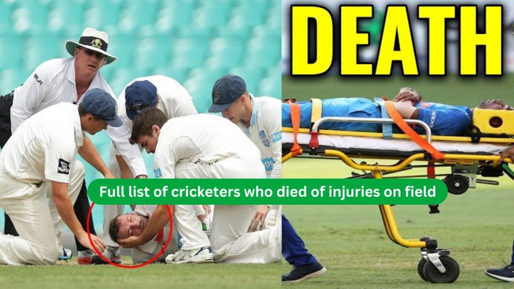 Full list of cricketers who died of injuries on field