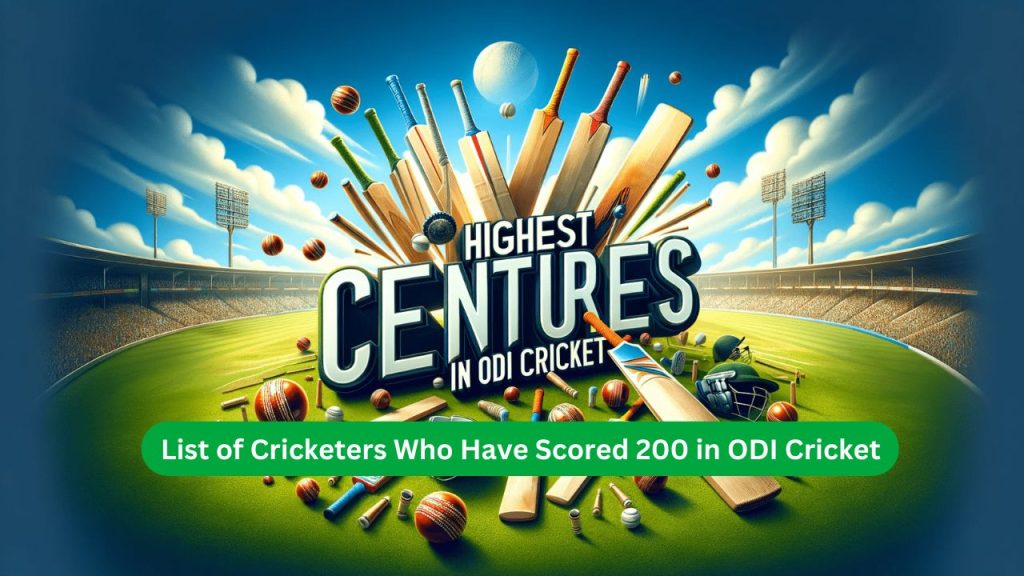 List of Cricketers Who Have Scored 200 in ODI Cricket