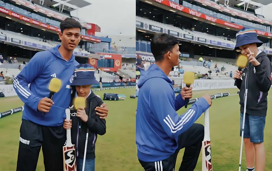 ENG vs IND: [Watch] Yashasvi Jaiswal's Heartwarming Gesture – Gifts Bat to 12-Year-Old Blind Fan