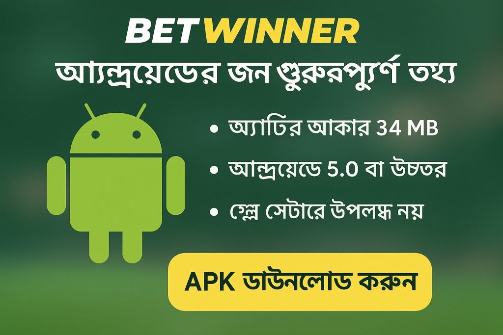 Betwinner Android এর জন্য গুরুত্বপূর্ণ তথ্য: