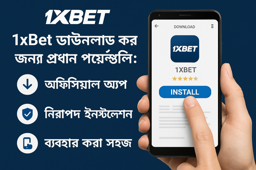 1xBet ডাউনলোড করার জন্য প্রধান পয়েন্টগুলি: